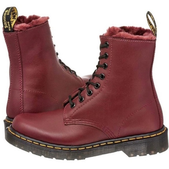 Dr. Martens Shoes - Dr.Martens Serena Cherry Red Boots